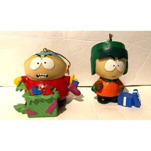 Used South Park Kyle & Cartman Christmas Ornaments Lot Kurt Adler